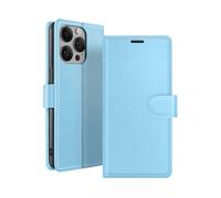 GÉNÉRIQUE Protettiva ZAN-LB-14P Custodia a libro per Apple iPhone 14 Pro, Blu chiaro