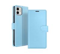 GÉNÉRIQUE Protettiva ZAN-LB-IP12 Custodia a libro per Apple iPhone 12/iPhone 12 Pro, Blu chiaro