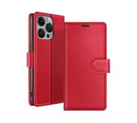 GÉNÉRIQUE Protettiva ZAN-RD-14P Custodia a libro per Apple iPhone 14 Pro, Rosso