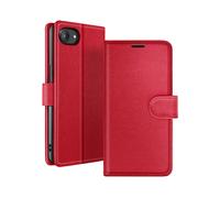 GÉNÉRIQUE Protettiva ZAN-RD-16E Custodia a libro per Apple iPhone 16e, Rosso