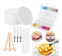 Générique Puffy Fabric Paint - Bubble Texture 3D Painting Pen | Creative Art Material For Clothing, Canvas, Paper, Shoes, Crafts, Home Decoration, Outdoor Projects, Kids School Activities, Travel And