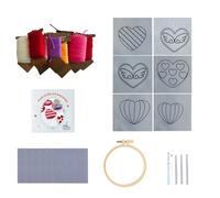 Générique Punch Needle Coaster Kit - Punch Needle Embroidery Kit For Beginners, Punch Needle Set per Beginners, Coaster Art Craft With Cute Detailed Istruzioni per l'area di lavoro, Classroom