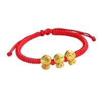 Générique Quarzo Gioielli Cinese New Year Red String Bracciali Chinese Animal Charm Braccialetto New Year Jewelry For Women Men Regalo impilabile Gioielli, Taglia unica, Plastica, Nessuna pietra