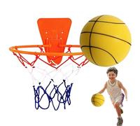 Générique Quiet Pallacanestro Silent Training Ball Set - Low Noise Hoop Game for Indoor Play | Soft Foam Bounce Ball with Wall Mounted Ring, Apartment Friendly Sports Practice Equipment for Home Gym