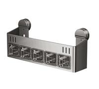 Générique Rack Organizer | Wall Rackk Seasoning Organizerr Suction Cup | Space Saving Kitchen Condiment No Drilling Holder for Bottles, Jars, Seasonings, Baking Supplies, Bathroom