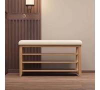 Générique Rack per panchina con portaoggetti - sedili d'ingresso in legno massiccio e organizzatore, elegante ripostiglio per ingresso, camera da letto, armadio e corridoio