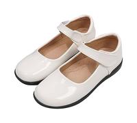 Générique Ragazza Blu Punta Diviso Sandali Primavera/Autunno Tinta Unita Fondo Piatto Basso Alto Scarpa Festa Compleanno Scuola Prestazioni Ragazza Nero Inverno Sandali, bianco, 30 EU Étroit