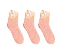 Générique Ragazza con lustrini comodi e soffici per le donne, calzini caldi e morbidi in peluche per l'inverno, oro rosa, Taglia unica