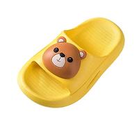 Générique Ragazza Trasparente Punta Cap Pantofole piccolo coniglio bambini pantofole cartone animato suola morbida in estate confortevole ragazze sandali a casa Ragazza Bella, giallo, 28 EU