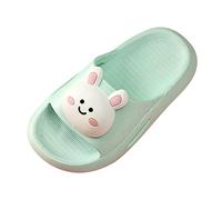 Générique Ragazza Trasparente Punta Cap Pantofole piccolo coniglio bambini pantofole cartone animato suola morbida in estate confortevole ragazze sandali a casa Ragazza Bella, Azzurro, 28 EU