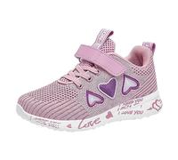 Générique Ragazza Trasparente Punta Diviso Sport Primavera/Estate Colorato Cuore Modello Lettera Stampato Scarpe Casual Festa Compleanno Scuola Ragazza Bianca Punta Chiusa, a, 30 EU