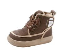 Générique Ragazzi Blu Punta Diviso Stivali Inverno Moda Thick Baby Cotton Bambini Two Padded Warm Children's Shoes Trendy Comfortable Cotton Shoes Ragazzi Argento Punta Ciclista Stivali, marrone, 30