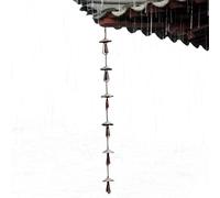 Générique Rain Chain - Rustproof Decorative Heavy Duty Rotating Rainchain, Outdoor Gutter Replacement Downspout | Metal Rain Chain for Garden Yard Pathway Patio Balcony Lawn Water Flow Decor