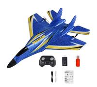 Générique RC Plane- Remote Control Airplane - 11.42 pollici LED RC Plane Kit | Impermeabile PP 2.4Ghz Flying Aircraft with Lights | for Outdoor Training Beginner Play