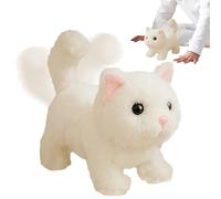 Générique Realistic Cat Toy, Interactive Plush Kitten, Walks Meows Wags Tail, 5,91 x 2,76 pollici Acts Like a Real Pet, Soft Stuffed Animal Cat for Kids Travel Play Nursery Decoration
