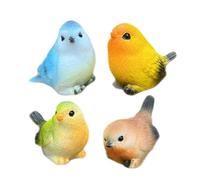 Générique Realistic Sculpture, Sparrow Figurine - Miniature Birds | 4X Bird Outdoor Garden Statue for Indoor Outdoor Garden Farmhouse Flower Bed Home Lawn Pond