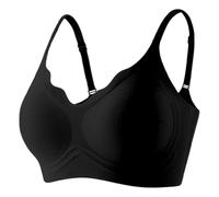 Générique Reggiseno senza cuciture, comodo e di supporto design senza cuciture per tutti i giorni e tutti i tipi di corpo da donna, ideale per abiti vari e comfort, Le Noir, XL