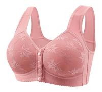Générique Reggiseno senza ferretto di grandi dimensioni, reggiseno aperto davanti sexy reggiseno in cotone con spalline larghe in reggiseno anti cedimento comodo