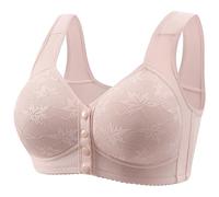Générique Reggiseno senza ferretto di grandi dimensioni, reggiseno aperto davanti sexy reggiseno in cotone con spalline larghe in reggiseno anti cedimento comodo