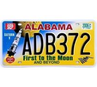 Générique Replica of US License Plate Car: Alabama First TO The Moon