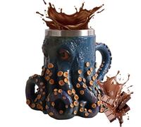 Générique Resin Mug For Latte, Coffee Mug - 160 ml Octopus Design Drinkware Cups | Coffee Tazze 160 ml Dishwasher Safe F0r Hot Cold For Milk Ice Water Juice Latte Tea Beer Mother Dad Wife Friend