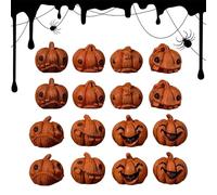 Générique Resin Pumpkins - 16 Pezzi in Resina di | Small Ornaments for Dining Table Car Cake Stand Tray Bookshelf Glass Bottle