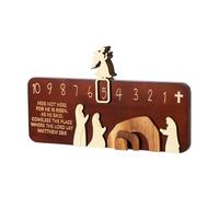 Générique Resurrection Scene Countdown Decoration, Wooden Christian Ornament, Easter Jesus Nativity Display, Religious Home Decor for Shelf, Tavolo, and Holiday Celebration