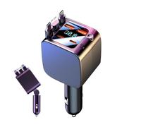 Générique Retractable Car Charger | USB Porte Fast Charging Auto Accessories with Starlight | Compact Autoo Accessory for Commute Adventure Truck Vehicle Trip Travel Work Driver Electronics Mobile
