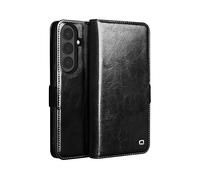 GÉNÉRIQUE Retro leather line CUSTODIA A LIBRO per Samsung Galaxy S26 Plus, Nero