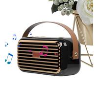 Générique Retro Wireless Speaker, Speaker compatto portatile, Bass Audio Player, Versatile and Stylish Music Playing Device for Outdoor Events, Fitness, Living Room, Study, Black