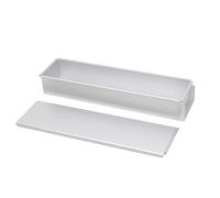 Générique Rettangolo Cake Pan - White Color Cake Mold | Aluminum Mousse Mold With Lid, Bread Pan, Multipurpose Schiuma Mould Removable, Rettangolare, Non -Stick Portable For, Cheesecake, Bakery, Loaf