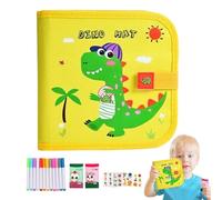 Générique Reusable Water Painting Book, 12-Pen Doodle Art Kit, Educational Learning Activity, 8,07 x 8,07 x 1,38 pollici for Kids Travel, School, Road Trip, Airplane, Creative Fun, Art Supplies
