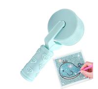 Générique Rhinestone Craft Roller | 4.02In Ergonomic Gem Art Pressing Tool 3D Printed | Comfortable Handle Embroidery Press Accessory Precision Smoothing | DIY Art Painting Crafts