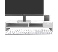 Générique Rialzo Schermo PC Desktop Wood Base per Schermo Del Computer 49x20.4x10cm Organizzatore Da Scrivania in Legno per Computer Portatile PC TV Casa Supporto Monitor