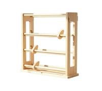 Générique Ribbon Holder Rack, 4 livelli Wooden Storage, Hook Spool Organizer System, Craft Supply Display Stand Unit, Ribbon Tape Management Tool, Craft Room Store Store Flower Shop 1460 g