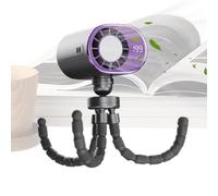 Générique Ricaricabile Clip Fan, Smart Led Screen, Flessibile Octopus Tripod, 360 Regolabile, dispositivo di raffreddamento Quiet Tipo C Powered Compact Size for Kids Adults Dorm Travel Kitchen Office