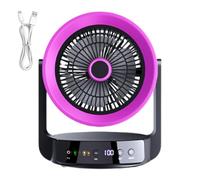 Générique Ricaricabile Desk Fan - Portatile USB Cooling Fan for Office Home | Quiet Battery Powered Air Circulator with Adjustable Speed, Compact Table Fans for Bedroom Study Dorm