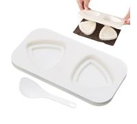 Générique Rice Shaper Mold - Sushi Rice Mold Set, 7,87 x 4,13 x 0,98 pollici Onigiri Maker Press with Paddle Tool, Triangle Square Round Riceball Molder for Kitchen Accessories