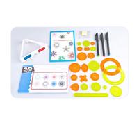 Générique Righello caleidoscopio 3D - Dimensione 31,5 x 22,5 cm, scatola portaoggetti per pittura | righello caleidoscopio multi-motivo in plastica PP 224g, giocattolo educativo per creatività
