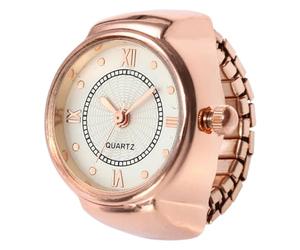 Générique Ring Watch - Elegante | Regalo per partner | Regalo di Natale Mini Watch | Orologio da anello unisex | Party Wear Jewelry | Anello di unico per uomini e fe, Oro rosa
