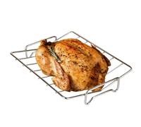 Générique Roaster Rack - Stainless Steel Heat Resistant Grill | Turkey Rack for Roasting Pan for Oven Roaster Chicken Meat Cooking Home Kitchen Ristorante BBQ Party