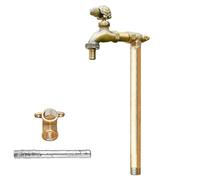Générique Robinet extérieur antigel, Robinet de Jardin Vertical de 60 cm, borne d'arrosage antigel pour l'irrigation de la Cour et du Jardin, colonne d'Eau Durable (or, 61 cm)