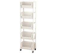 Générique Rolling Cart, Rolling Storage Cart, Space Saver Lightweight Design Sturdy Construction Multi-Layered Easy Assembly Versatile, Toys Storage for Small Rooms, Classroom