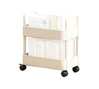 Générique Rolling Utility Cart - 43,5 x 25 x 37 cm Storage Cart | Durable PP Material Utility with Wheels | Easy to Dismantle Rolling | Space Saving Storage Solution | Portable Home Office Dorm Use