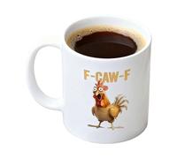 Générique Rooster Coffee Mug - Ceramic Drinkware for Home Kitchen, Funny Farm Design with Cofortable Handle, Coffee Cup for Birthday Christmas Easter Valentines Beverage Wine Juice Beer, White