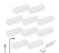 Générique Rope Light Clips - Clear Waterproof Brackets, Adhesive Mount Holders, Neon Light Mounts, 10 pezzi Fasteners | Clips, For Home Kitchen Outdoor Christmas Indoor Decor Rooms