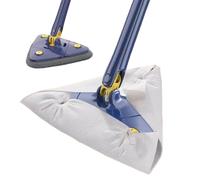 Générique Rotatable Adjustable Cleaning Mop, Long Handle Triangle Wall Washing Mops, Extendable 360 Gradi Rotatable Wet and Dry Duster, Multipurpose Supplies for Home, Apartment, Dorm