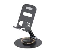 Générique Rotating Phone Stand Holder, Adjustable Foldable Smartphone Mount, Flessibile Height & Angolo Tabletop Dock for Desk, Home, Workplace, Kitchen, Travel & Video Streaming 3.54x1.26x4.02 inch