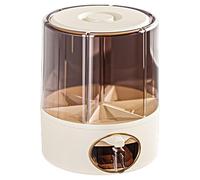 Générique Rotating Rice Bin, Grain Storage Dispenser, Food Kitchen Bucket, 6-Grid Design -Click Output Sealed Lid Air-Tight Large Capacity for Home, Giallo Color