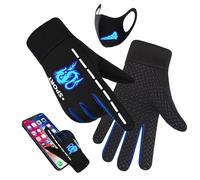 Générique Running Gloves - Guanti da ciclismo caldi | Liners invernali per Texting Cycling | Waterproof Reflective Walking Gear Warm Safety Gloves for Cold Winter, Cycling, Skiing